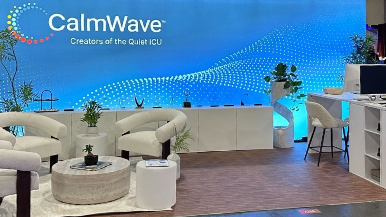CalmWave booth built as a living room