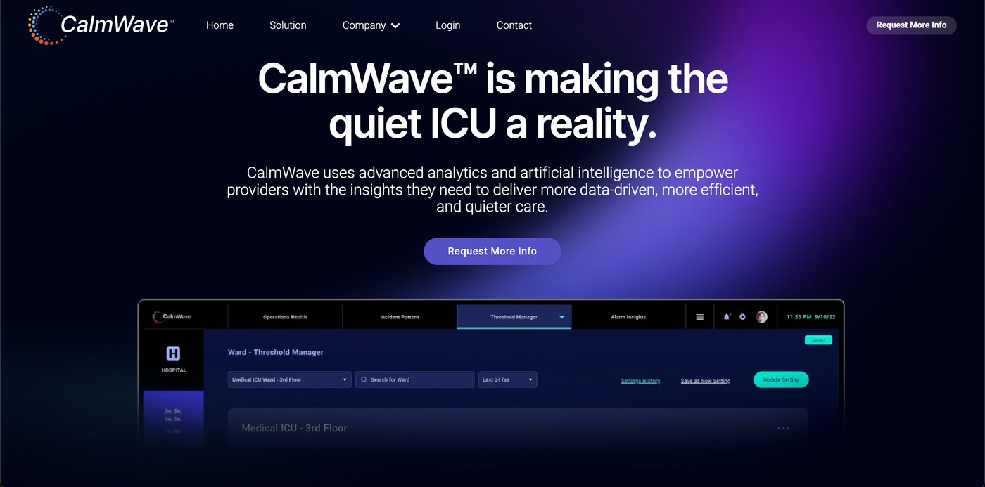 CalmWave website before the rebrand